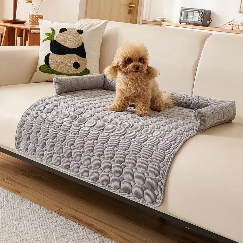 Quadratisches Winterweiches Warmes Haus für Hundebett für Kleinen Hund Matte Superweiches Katzenbett Haustier Sofa Kissen Plüsch Nackenkissen Katzennest Reise