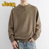 Jeep Мужской повседневный вязаный свитер в американском стиле с воротником-хенли