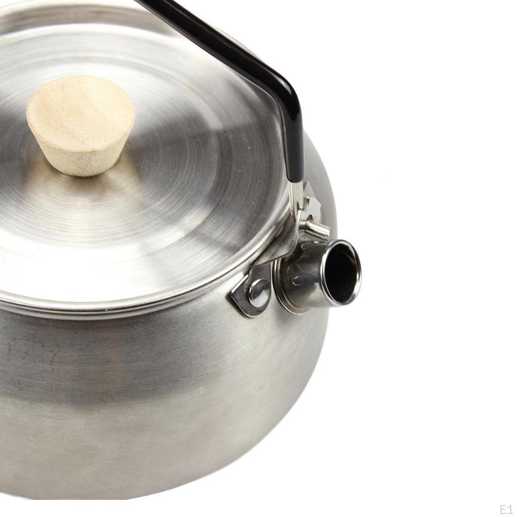 Camping Kettle Tea Pot with Lid Drinkware for Boiling Water Hiking