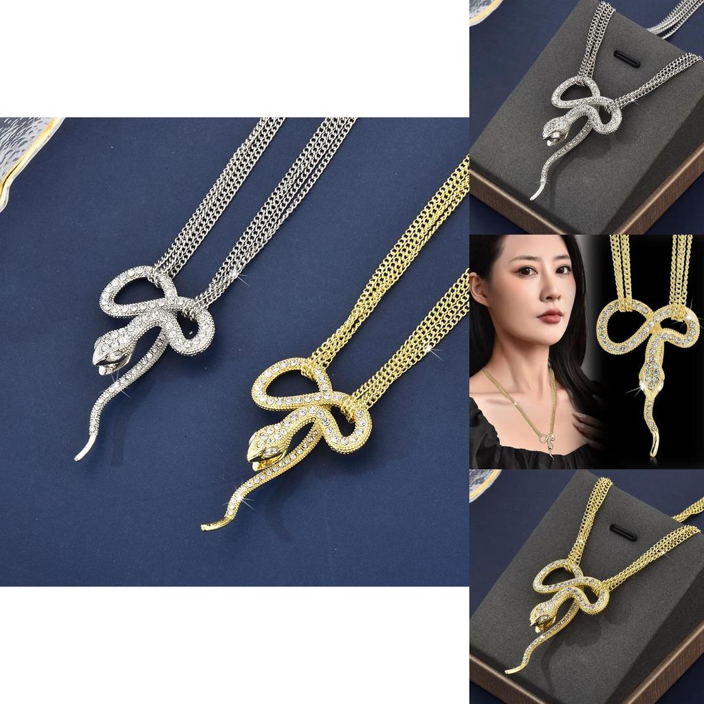 Unique Stylish Snake Design Necklace In Gold And Silver For Trendy Unisex Jewelry Lovers