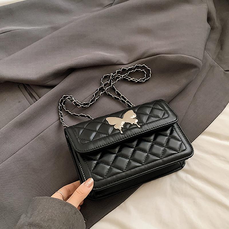 

Simple casual large-capacity small square bag 2024 new women s popular chain messenger bag casual fashion shoulder bag women чёрный