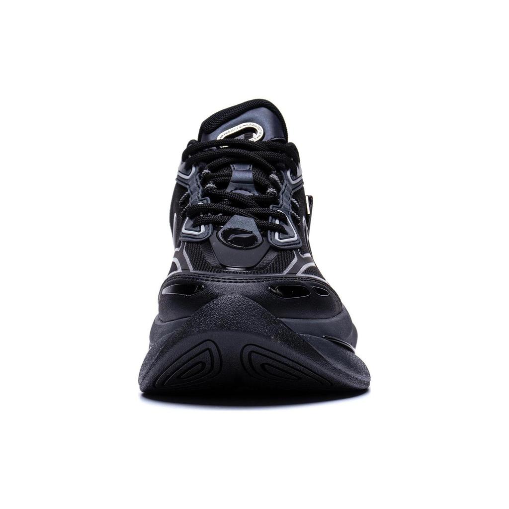 Li Ning Project* Spirituelle Leere Rutschfeste und abriebfeste Low-Top-Freizeitschuhe für Damen, Schwarz, AGLT038-1