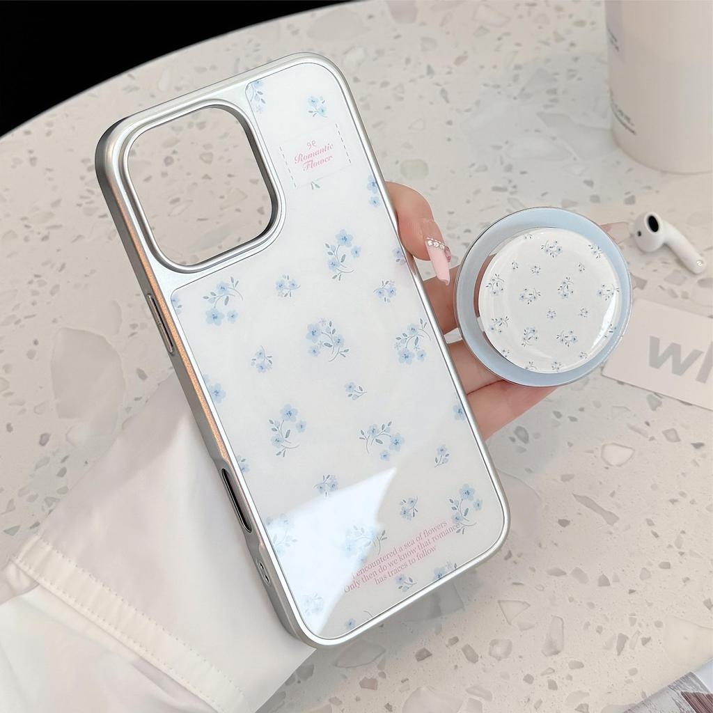Blue Floral Magnetic Bracket Phone Case