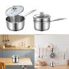 Milk Pan Soup Multifunction Pot Easy To Clean Saucepan with Cover for Home Hotel