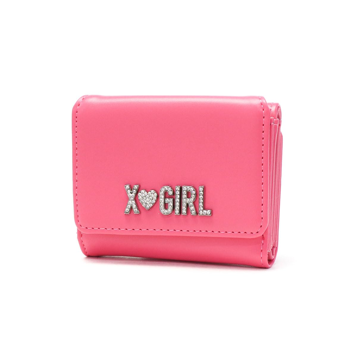 

[X-girl] Rhinestone Label Mini Wallet 105252054013 Pink One Size