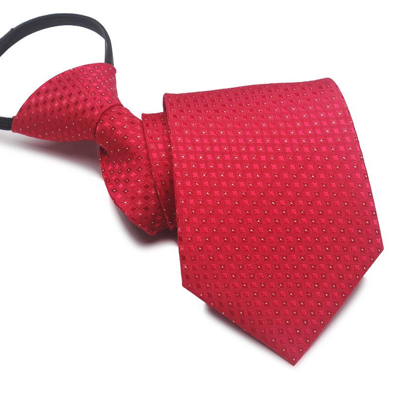 Men's 8cm No-Knot Zipper Tie - Easy-Pull Business Formal Tie