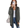 2025 Winter Women's Casual Hooded Knit Cardigan: European & American Style, Mid-Length, Loose & Warm