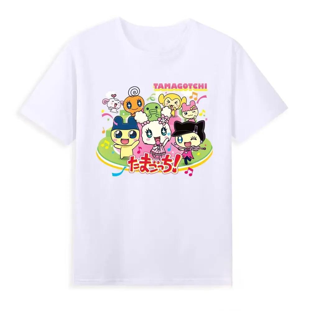 Japanisches Tamagotchi T-Shirt Damen Grafik T-Shirt Niedliches Cartoon Harajuku T-Shirt Y2K Kleidung Grafik T-Shirts Sommer Streetwear