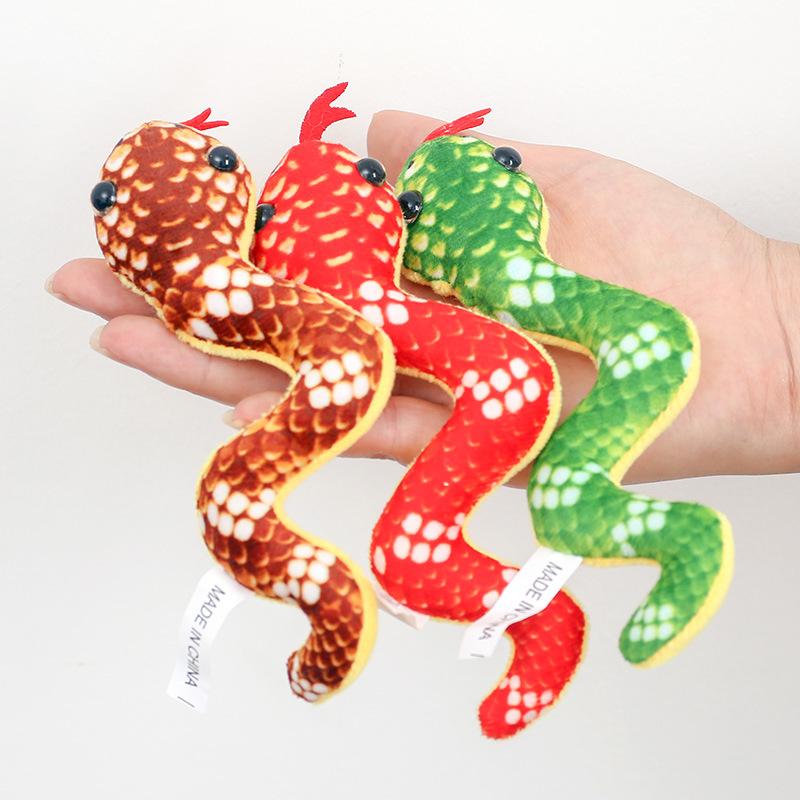 Cute Magnetic Snake Doll Plush Animal Refrigerator Stickers Zodiac Snake Year Mascot Magnetic Plush Snake Decorative Toys