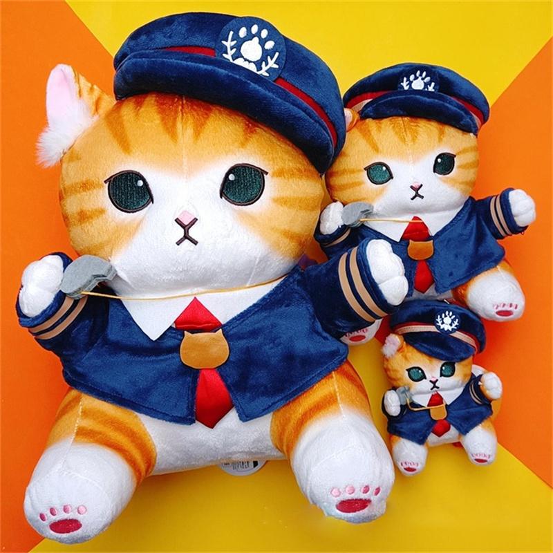 Cute Japanese Style Cat Conductor Plush Toy For Sleeping, Hugging, Decoration And Gifts 13in, 8in, Pendant