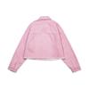 Li Ning Color Block Washed Denim Jacket Women Jackets Pink AJDT170-1