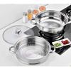 Edelstahl Gemüse-Dämpfeinsatz Pfannenset Transparente Bain-Marie-Töpfe Dämpfgeschirr Knödel