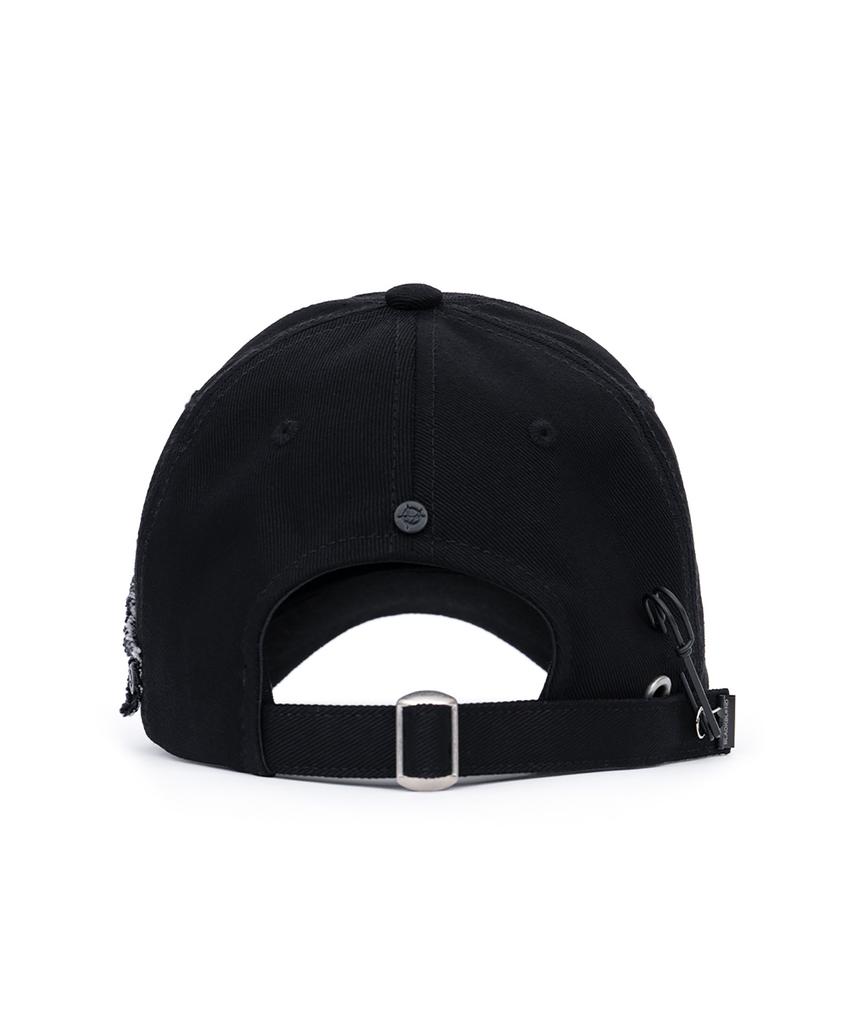 BLACKBLOND Vividi Side Patch Shadow Graffiti Logo Cap (Black)
