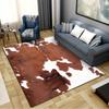 Rustic Cowhide Style Carpet Rug for Living Room Bedroom Home Sofa Decoration,Kids Play Non-slip Floor Mat