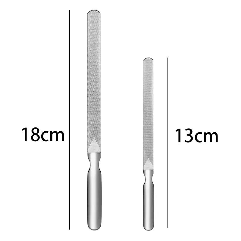 1/2Pcs Professional Nail File Stainless Steel Polishing Block Sanding for Nail Nailfile Manicure Supplies Tools Art Beauty