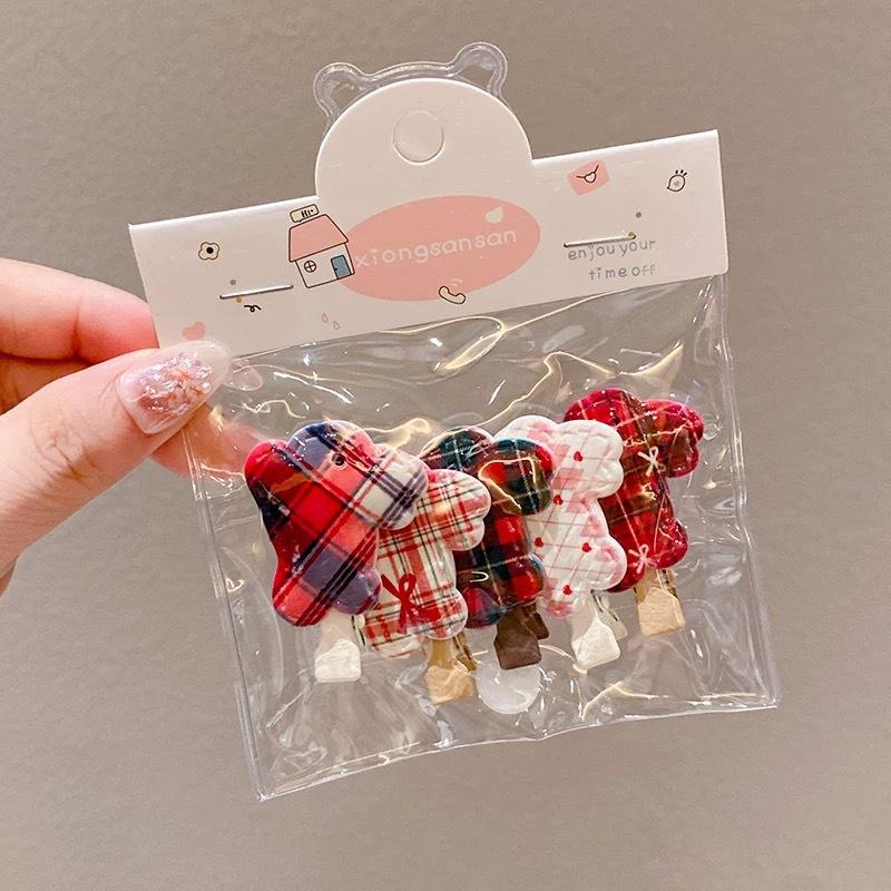 

5Pcs Clip-On Seamless Hair Clip Cute Heart-Shaped Sweet Hair Accessories For Women Fashionable Hairpin Fragile Hair Clip