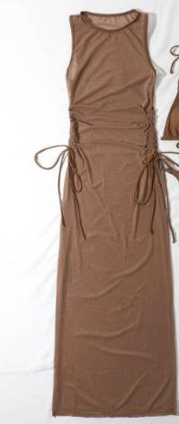 

Swimsuit women s new solid color sexy separate outerwear XL