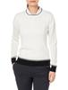 EGW W Crew Knit Size Bright White Women's Sweater, Golf, M, 930203,
