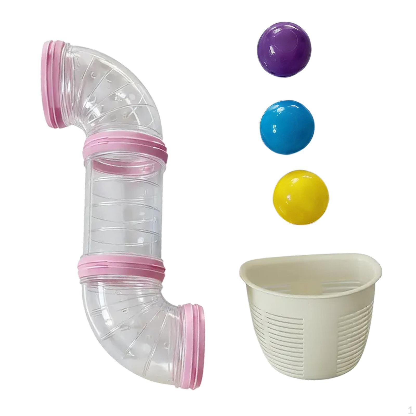 

1 Piece Busy Board Pipe Toy Sensory Tube DIY Accessories Fine Motor Skills Games Educational PP light pink 43cm