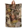 American Singer Lana Del Rey Blanket Pop Culture Music Flannel Novelty Soft Throw Blanket for Home Spring/Autumn