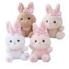 16cm Kawaii Creative Scented Bow Rabbit Plush Pendants Cute Cartoon Rabbit Keychain Pendant Backpack Decor Girls Birthday Gifts