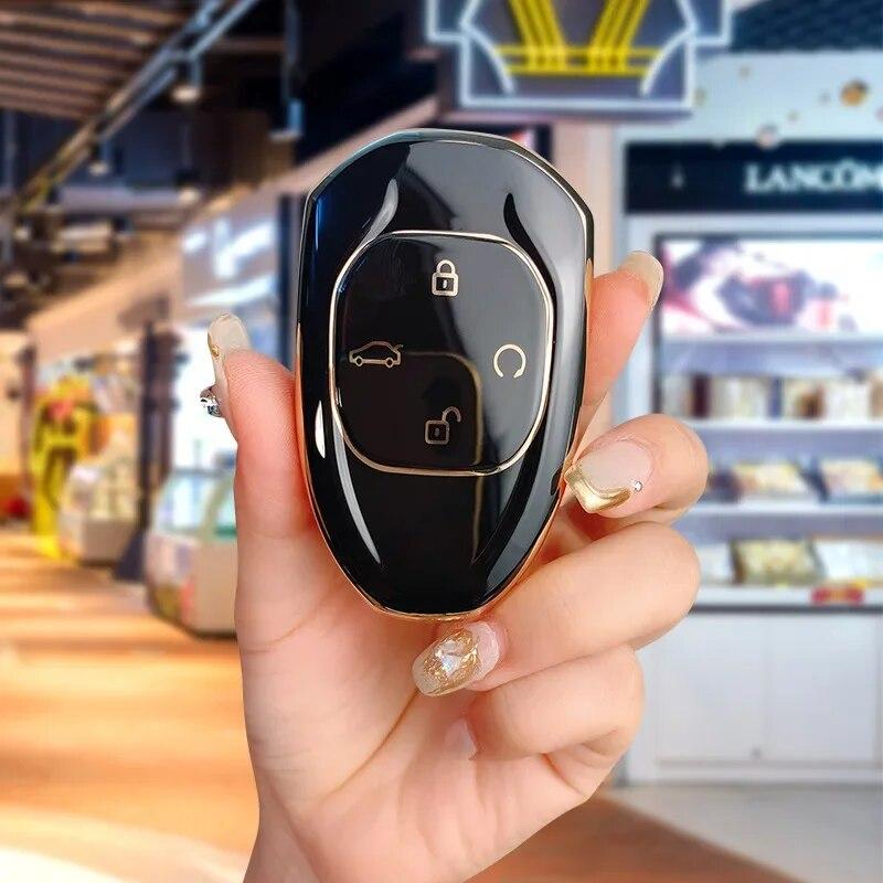 

Чехол для автомобильного ключа из ТПУ для GAC Motor GN8 2022 2023 Trumpchi 2021 Empow J15 J16 GS8 чёрный