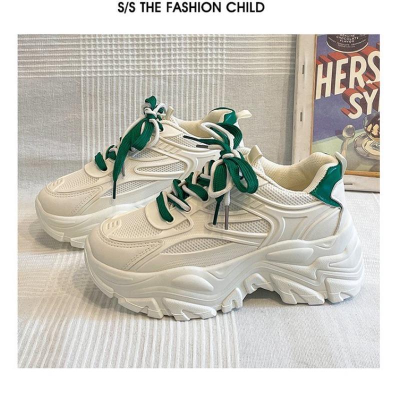 Printemps et Été Nouvelles Chaussures de Mode Polyvalentes à Semelle Épaisse Augmentant la Hauteur pour Femmes Célèbres sur Internet Chaussures Décontractées