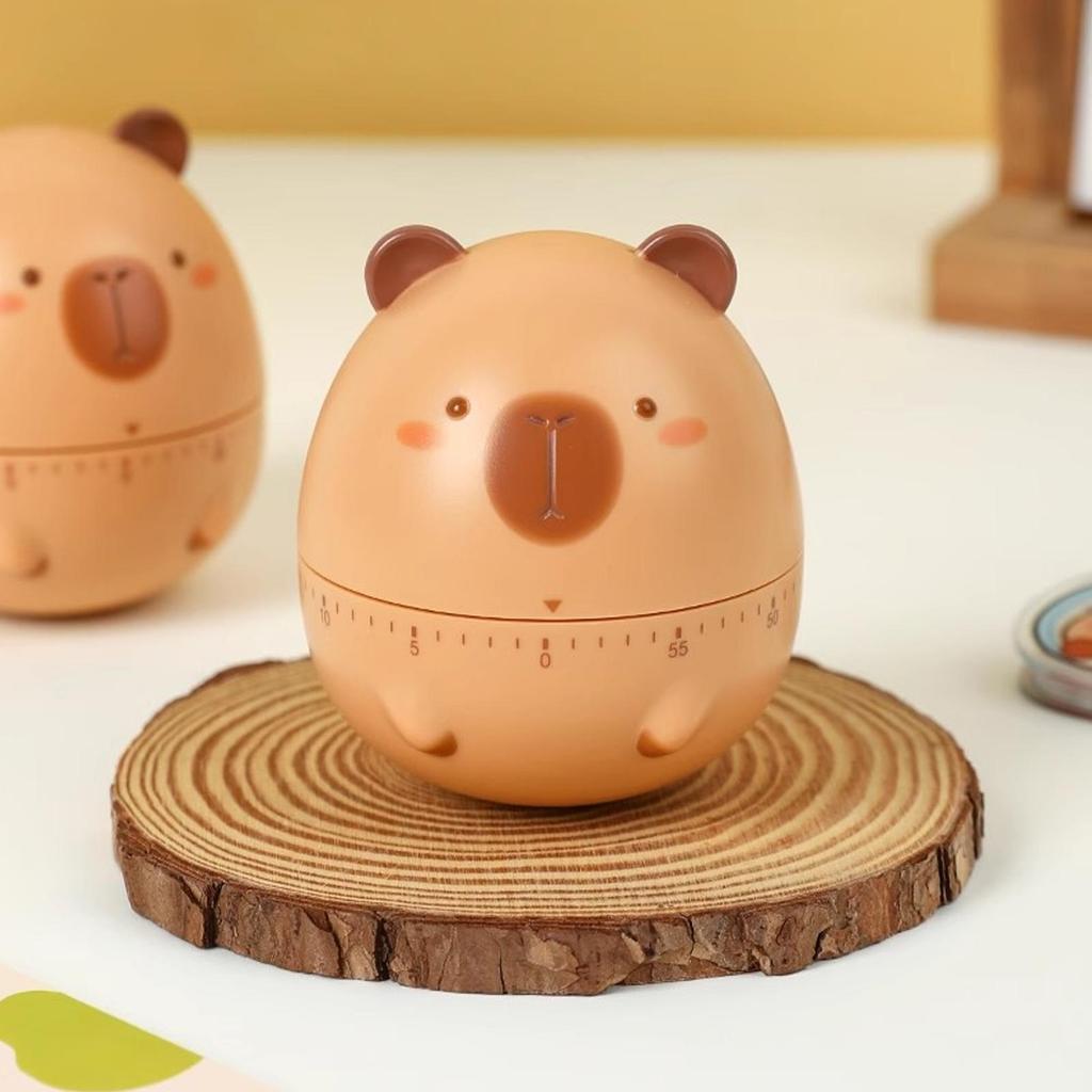 60-minute Capybara Mechanical Timer Cartoon Capybara Visual Timer Manual Countdown Timers For Kids Friends Students
