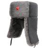 Winter Woolen Hat With Soviet Emblem Men Women Warm Ear Protection Cap Outdoor Cold Weather Accessory