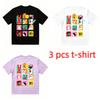 Funny Cartoon Animal Rabbit Print Kids T-Shirts Summer Fashion Street Outdoor Casual T-shirt Tops for Boy and Girl's Tees Top
