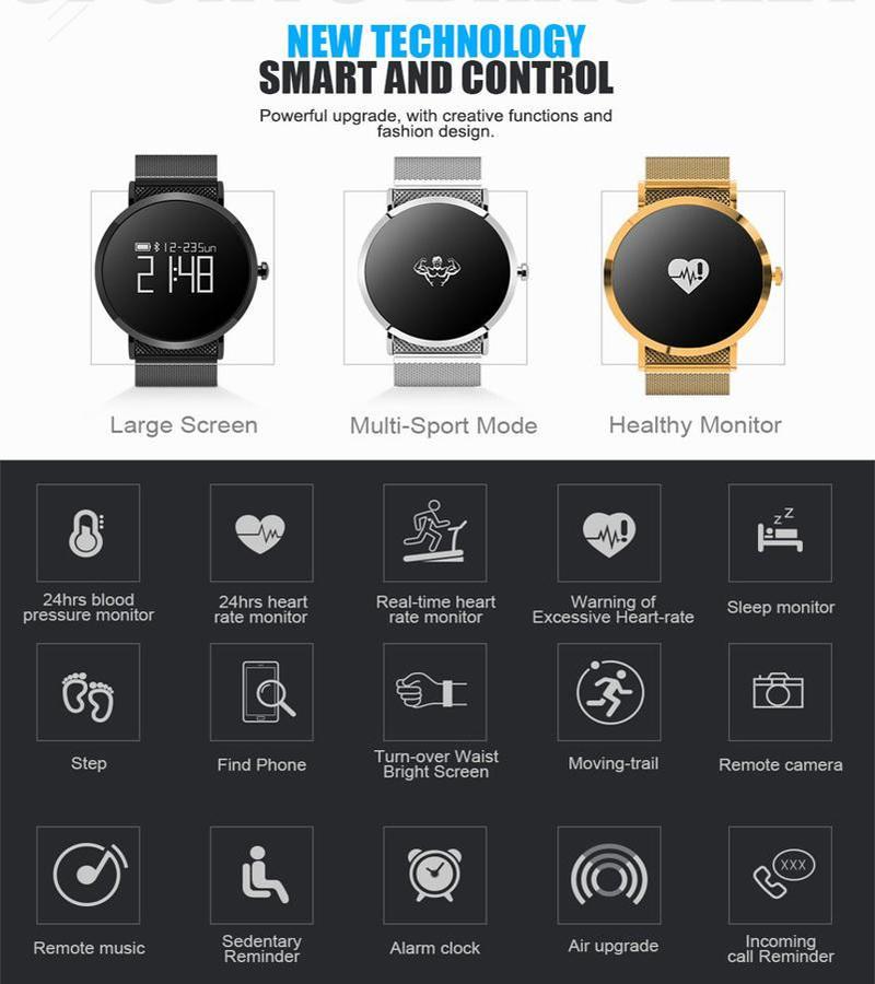 Cheap GZDL IP67 Waterproof Calories Monitor Automatic Heart Rate Bluetooth Smart Wristband Blood