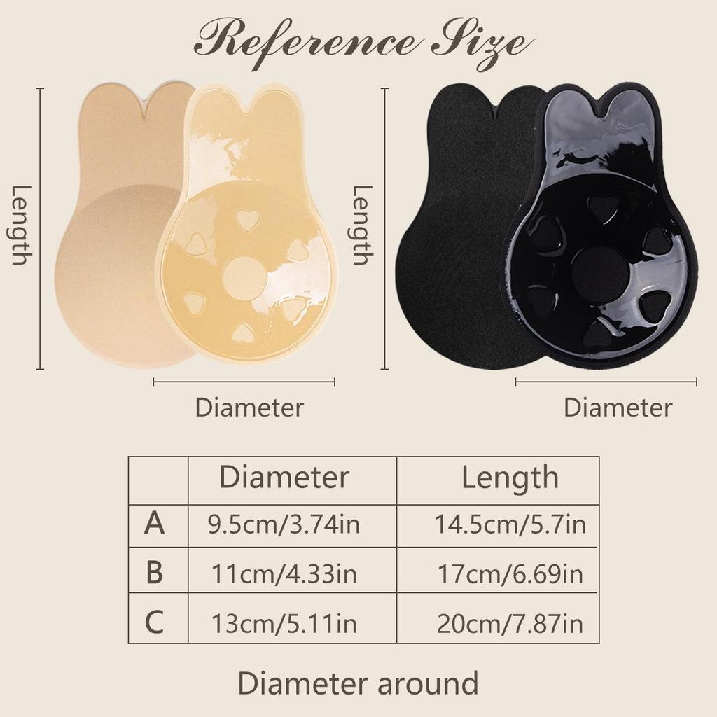 Cross-Border Rabbit Ear Breast Lift Patch - Breathable Anti-Exposure Nipple Cover for Women's Large Bust