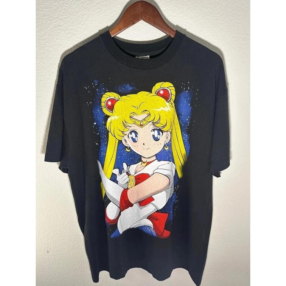 

Sailor Moon Anime Vintage Reprint Single Stitch Tshirt Men Women S5XL Unisex T-Shirt M