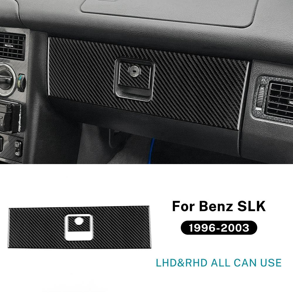 Real Soft Carbon Fiber Trim Sticker For Mercedes Benz SLK R170 1996 1997 1998 1999 2000 2001 2002 2003 Passenger-Side Tool Box