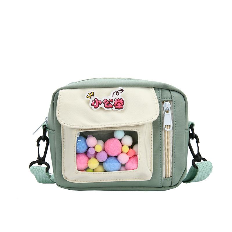 Mobile Phone Bag Canvas Women's Shoulder Messenger Bag College Student 2025 New Fashion Cute Small Bag