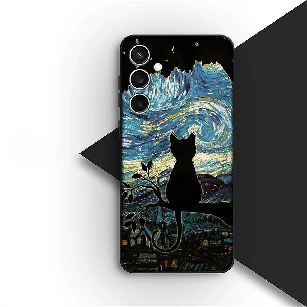 Phone Cover for Samsung Galaxy S22 S21 S20 FE Ultra Plus A07 A17 A15 A16 A25 A57 A37 Casing Case Starry Night Van Gogh Sky Art