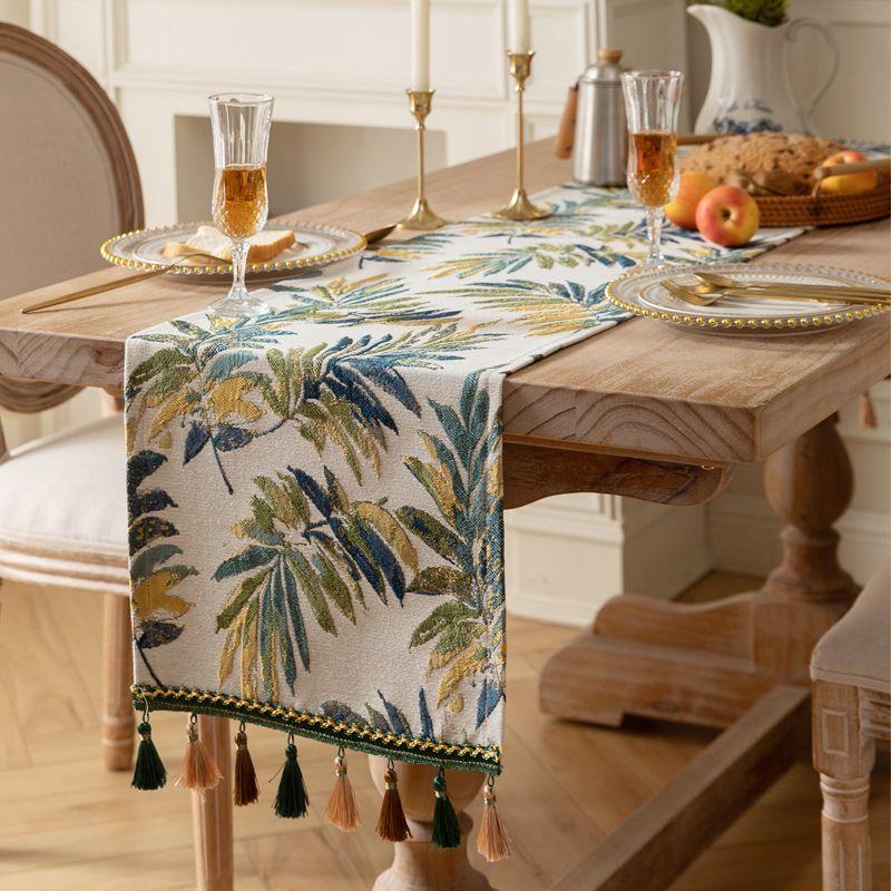 

Легкая роскошь Пасторальная скатерть из хлопка и льна для обеденного стола, бытовая длинная накидка на обувной шкаф, полотенце, маленькая свежая ткань для накидки на ТВ-тумбу Green American Style Bamboo Pendant 35*120cm