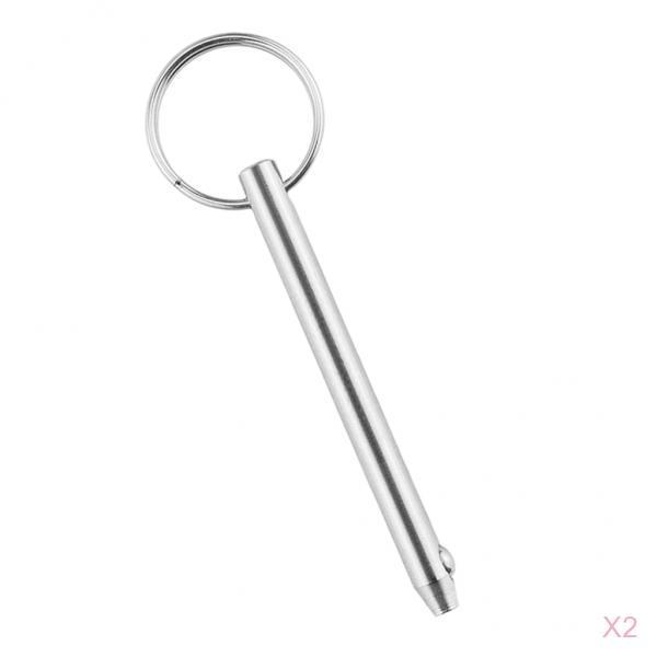 2x Pin for Boat Deck Hinge Marine Stainless Steel 316 6.3x95mm