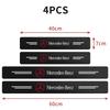 4Pcs/set Car Logo Threshold Strip Door Sill Protectio Sticker For Mercedes Benz A C E Class GLE GLB GLC W205 W212 W213 X253 FE8