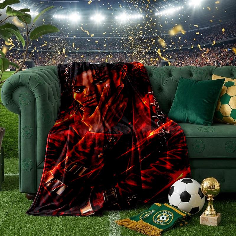 Michael Hat Throws Blanket Flannel Blankets Plush for Couch Bed Gifts for Men Women Travel picnic blanket Christmas fan gifts