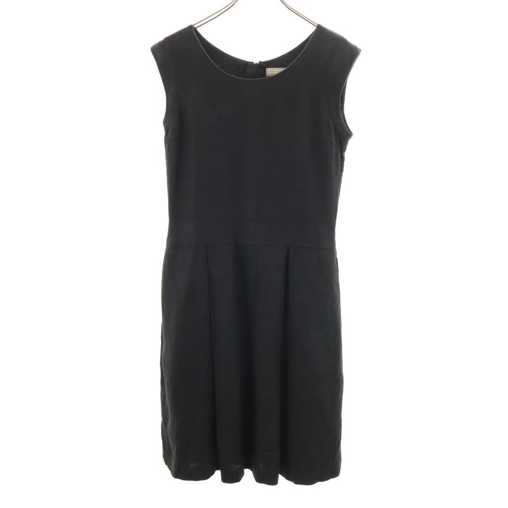 MARGARET HOWELL Made In Japan Linen No Sleeve One Piece Black Women Used