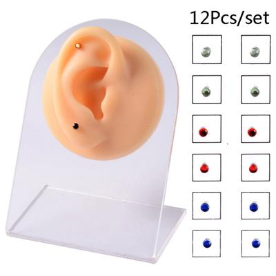 12 Stücke Nase Ringe Magnet Nicht Durchbohrt Unisex Gefälschte Piercings Gemischte Farben Lippe Ohr Tragus