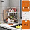 Hunton 3-Tier Rotatable 304 Stainless Steel Kitchen Spice Rack