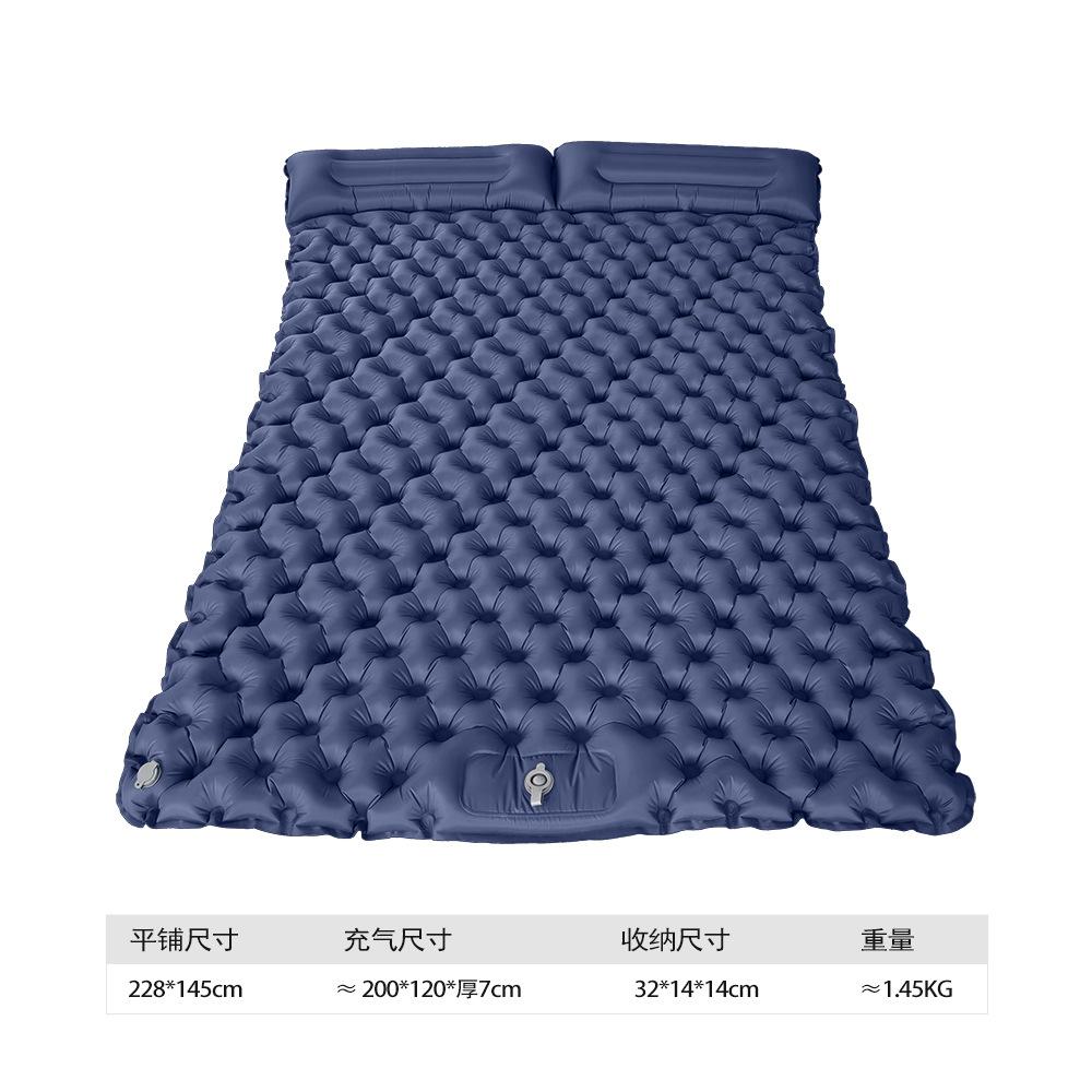 Dwunożny nadmuchiwany podkład kempingowy z TPU odporny na wilgoć z zintegrowaną poduszką 5 cm