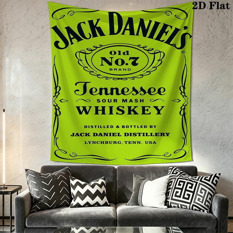 Jack Daniel'S Old No Brand Tennessee Sour Mash Whiskey Jack Daniel Distillery Lynchburg Tenn Usa Tapestry Background Cloth Wallmounted