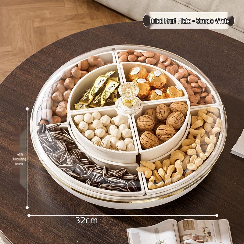 

Lux Crystal Dried Fruit & Snack Tray with Sealed Compartments