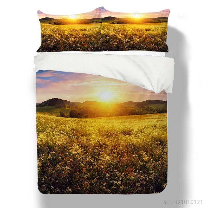 Huahai Serie Digitaldruck Bettbezug Kissenbezug Zwei- oder Dreiteiliges Set Polyester