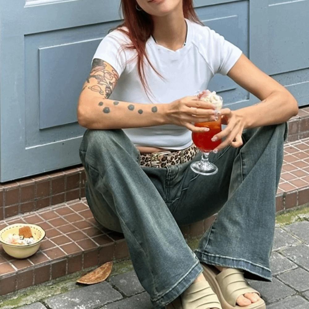 Zinc Zinc Alloy Carved Buckle Belt Y2K PU Vintage Waistband Leopard Print Belt  Clothing Accessories