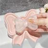 Ceramic Soap Holders with Bows Drainages Enhanceds Design Bathroom Counter Organizers Decorative Sink Tray