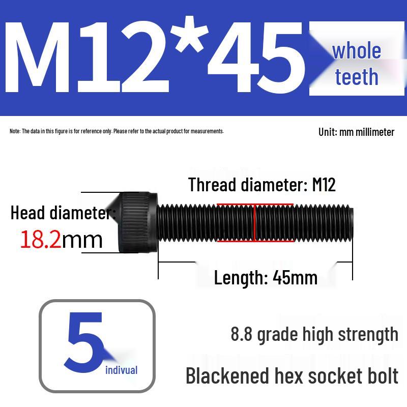 8.8 High-Strength Socket Head Cap Screw Bolt (M4-M20)